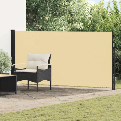 vidaXL Húzható oldalsó napernyő Homokszín 600 x 140 cm Poliészter