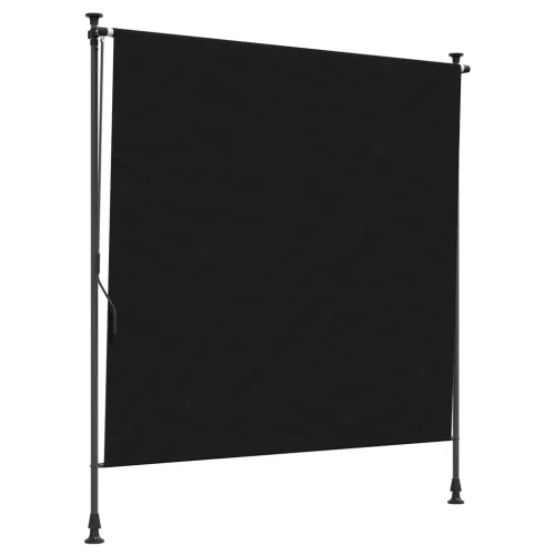 vidaXL Kültéri Rolós Árnyék Fekete 120 x 270 cm