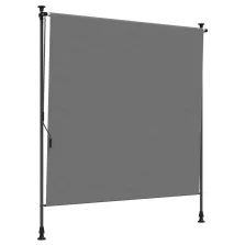   vidaXL Kültéri Rolós Árnyék Világosszürke 100 x 270 cm