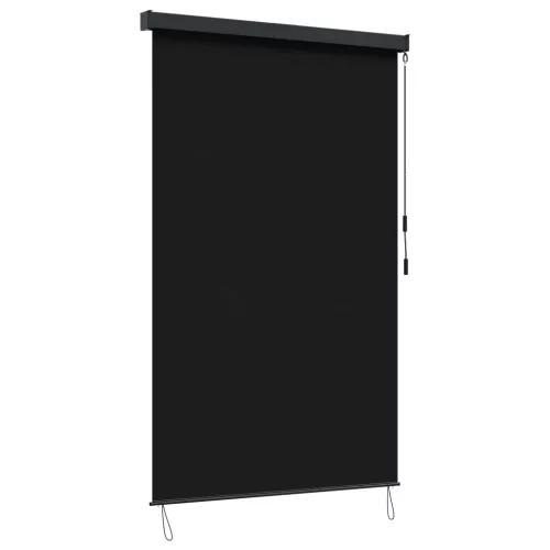 vidaXL Roletta Fekete 100 x 250 cm Szövet és Alumínium