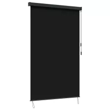 vidaXL Roletta Fekete 160 x 250 cm Szövet és Alumínium