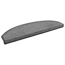   vidaXL Öntapadós lépcsőszőnyegek 15 pcs Sötétszürke 80 x 24,5 x 3,5 cm