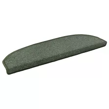   vidaXL Öntapadós lépcsőszőnyegek 15 pcs Sötétzöld 80 x 24,5 x 3,5 cm