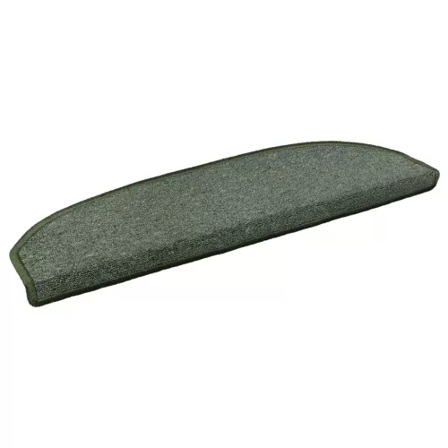 vidaXL Öntapadós lépcsőszőnyegek 15 pcs Sötétzöld 80 x 24,5 x 3,5 cm
