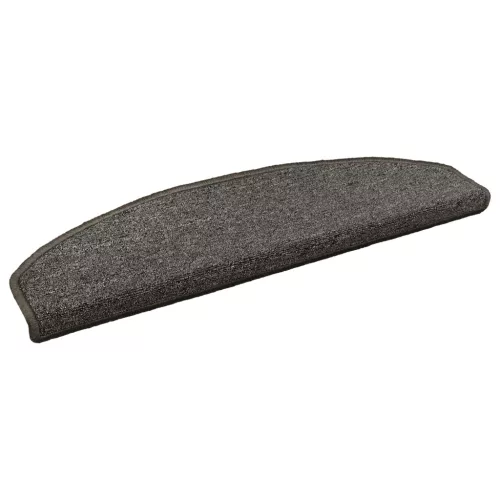 vidaXL Öntapadós lépcsőszőnyegek 15 pcs Sötétszürke 80 x 24,5 x 3,5 cm