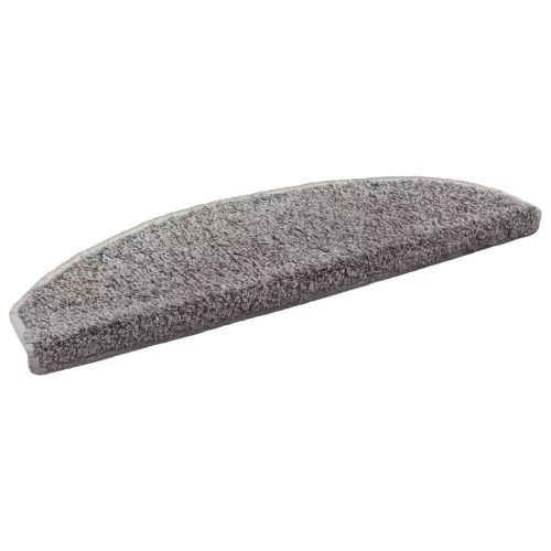 vidaXL Öntapadós lépcsőszőnyegek 15 pcs Szürke 80 x 24,5 x 3,5 cm