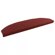   vidaXL Öntapadós lépcsőszőnyegek Félkör 15 pcs Bordeaux piros