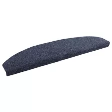   vidaXL Öntapadós lépcsőszőnyegek Félkör 15 pcs Kék 80 x 24,5 x 3,5 cm
