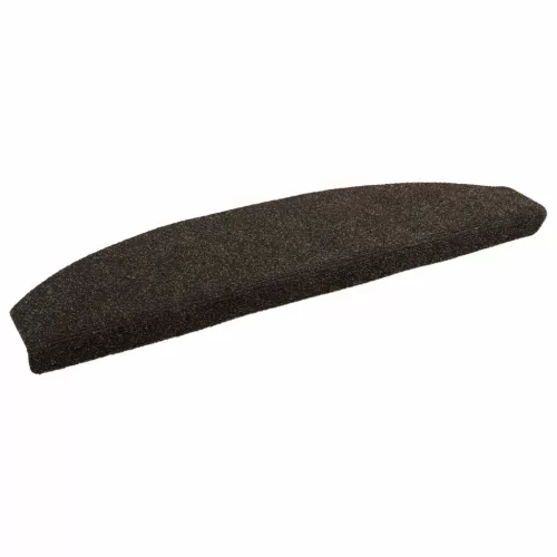 vidaXL Öntapadós lépcsőszőnyegek 15 pcs Sötét Barna 80 x 24,5 x 3,5 cm