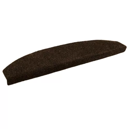 vidaXL Öntapadós lépcsőszőnyegek 15 pcs Barna 80 x 24,5 x 3,5 cm