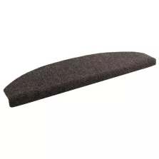  vidaXL Öntapadós lépcsőszőnyegek Félkör 15 pcs Antracitszürke