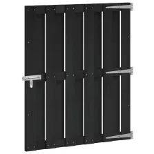vidaXL Kerti kapu 100 x 112 cm WPC és Alumínium Fekete