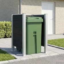 vidaXL Hulladék Gyűjtő Kerítés Szürke 85 x 85 x 115 cm