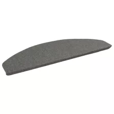   vidaXL Öntapadós lépcsőszőnyegek Félkör 15 pcs Szürke 80 x 28 x 3,5 cm