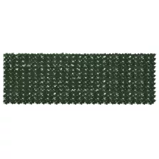   vidaXL Erkély képernyő levelekkel Sötétzöld 300 x 100 cm