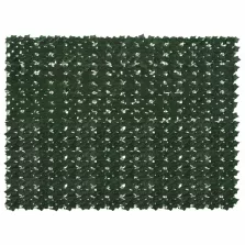   vidaXL Erkély képernyő levelekkel Sötétzöld 200 x 150 cm