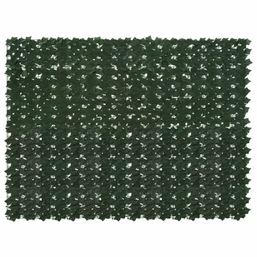 vidaXL Erkély képernyő levelekkel Sötétzöld 200 x 150 cm