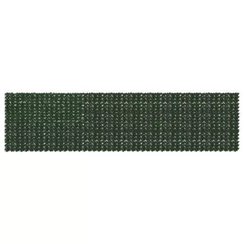 vidaXL Erkély képernyő levelekkel Sötétzöld 600 x 150 cm