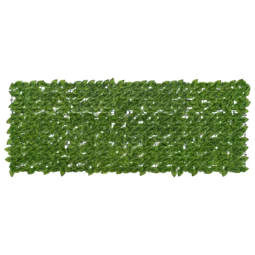 vidaXL Erkély képernyő levelekkel Zöld és Sárga 200 x 75 cm