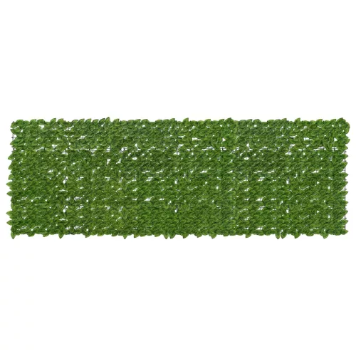vidaXL Erkély képernyő levelekkel Zöld és Sárga 300 x 100 cm