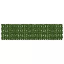 vidaXL Erkély képernyő levelekkel Zöld 400 x 100 cm