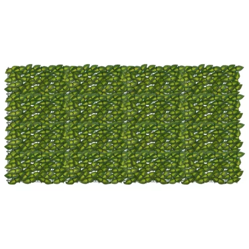 vidaXL Erkély képernyő levelekkel Zöld és Sárga 200 x 100 cm