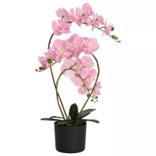   vidaXL Mesterséges orchidea növény cserépben Rózsaszín 45 x 15 x 65 cm
