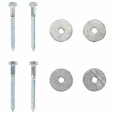   vidaXL Földi horgony 4 pcs Ezüst Ø10 x 60 cm Galvanizált fém