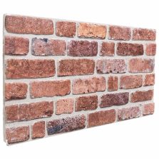 vidaXL Fali panelek 10 pcs Piros 100 x 50 cm EPS Hab