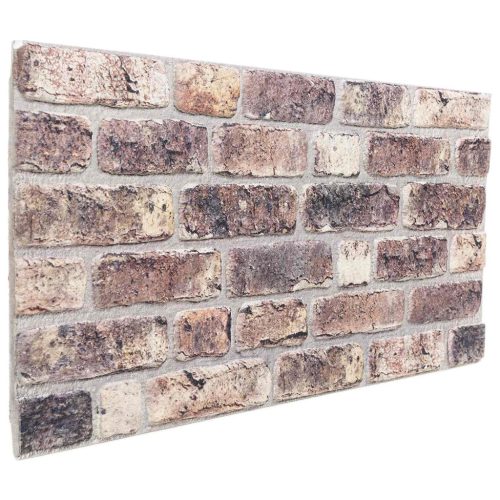 vidaXL Fali panelek 10 pcs Sötét Barna 100 x 50 cm EPS Hab