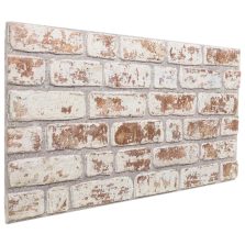   vidaXL Fali panelek 10 pcs Piros és Fehér 100 x 50 cm EPS Hab