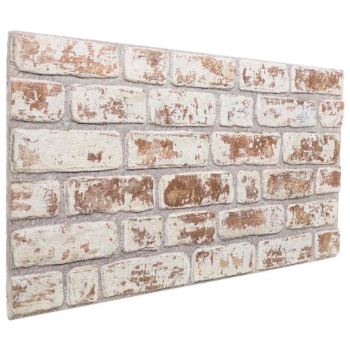 vidaXL Fali panelek 10 pcs Piros és Fehér 100 x 50 cm EPS Hab