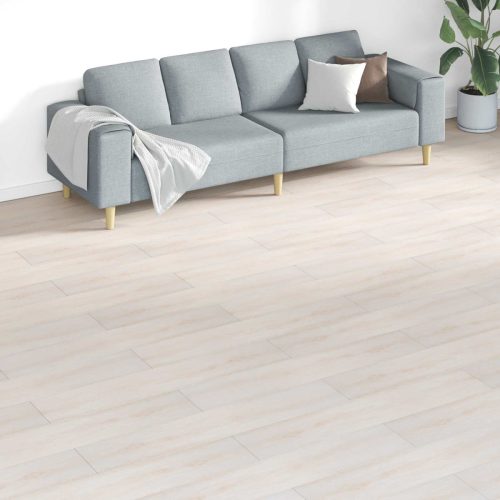 vidaXL Padlódeszkák 18 pcs Fehér 5,26 m² PVC