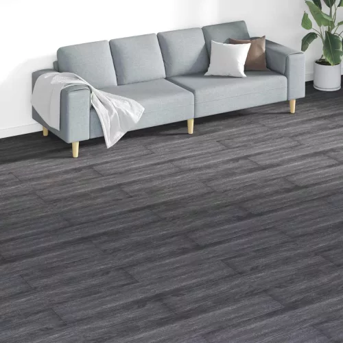 vidaXL Padlódeszkák 18 pcs Fekete és Fehér 5,26 m² PVC