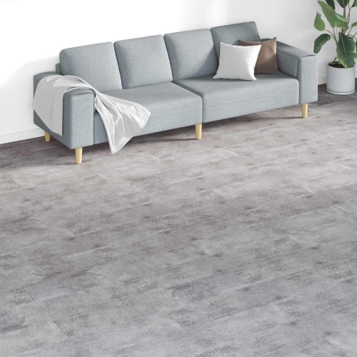 vidaXL Padlódeszkák 18 pcs Barna Cement 5,26 m² PVC