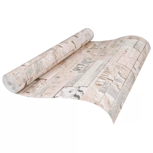 vidaXL 3D Kő Tapéta Bézs 10 x 0,53 m Nem Szőtt Szövet
