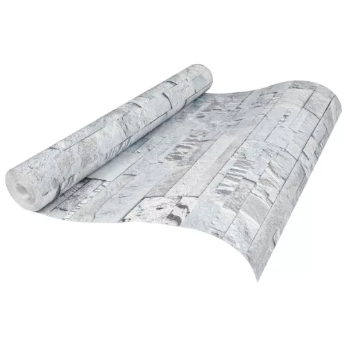 vidaXL 3D Kő Tapéta Világosszürke 10 x 0,53 m Nem Szőtt Szövet
