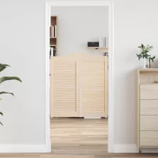 vidaXL Lengő Ajtók 2 pcs Természetes Tömör Fenyőfa