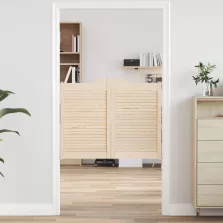 vidaXL Lengő Ajtók 2 pcs Természetes Tömör Fenyőfa