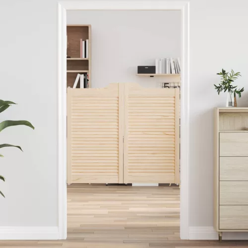 vidaXL Lengő Ajtók Természetes 90 x 50 cm Tömör Fenyőfa