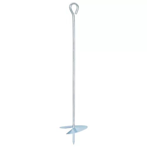 vidaXL Földi horgony 4 pcs Ezüst Ø10 x 50 cm Galvanizált fém