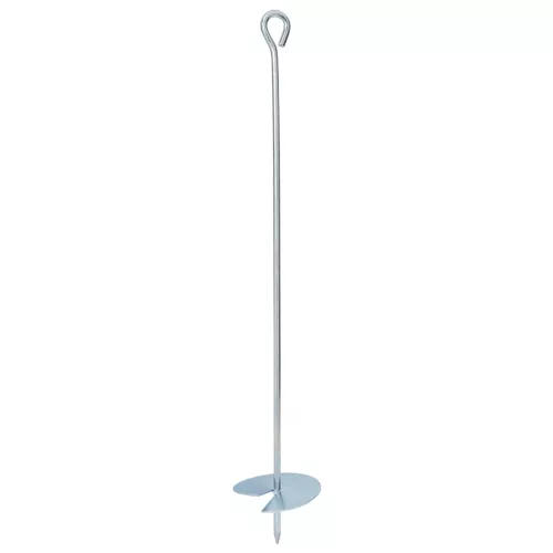 vidaXL Földi horgony 2 pcs Ezüst Ø10 x 60 cm Galvanizált fém
