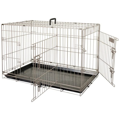 421668 FLAMINGO Pet Crate "Ebo" Metallic Brown 92x56x64 cm 517582