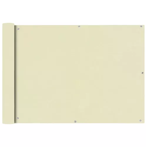 vidaXL 75x400 cm krém Oxfrod szövetű erkély ablak sötétítő