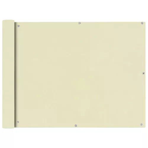 vidaXL 90x400 cm Krém Oxford szövetű erkély ablak sötétítő