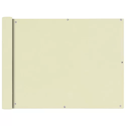 vidaXL 90x600 cm krém Oxfrod szövetű erkély ablak sötétítő