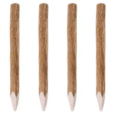 vidaXL 4 db kihegyezett mogyorófa kerítésoszlop 90 cm