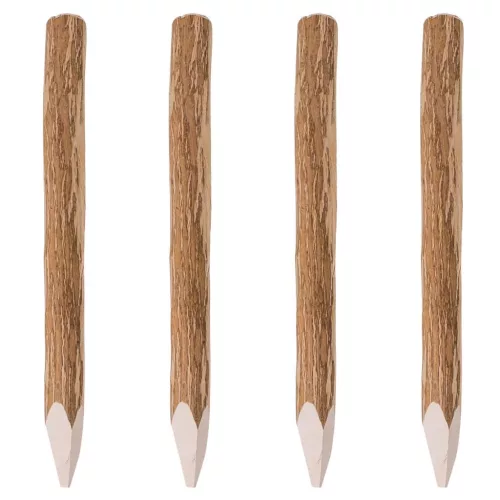 vidaXL 4 db kihegyezett mogyorófa kerítésoszlop 90 cm