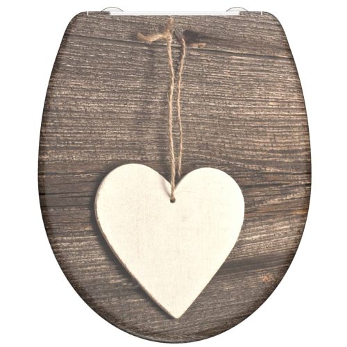 SCHÜTTE WOOD HEART duroplast WC-ülőke lágyan záródó gyorskioldással