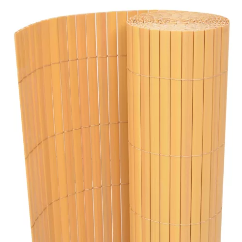 vidaXL sárga kétoldalas PVC kerti kerítés 90 x 300 cm